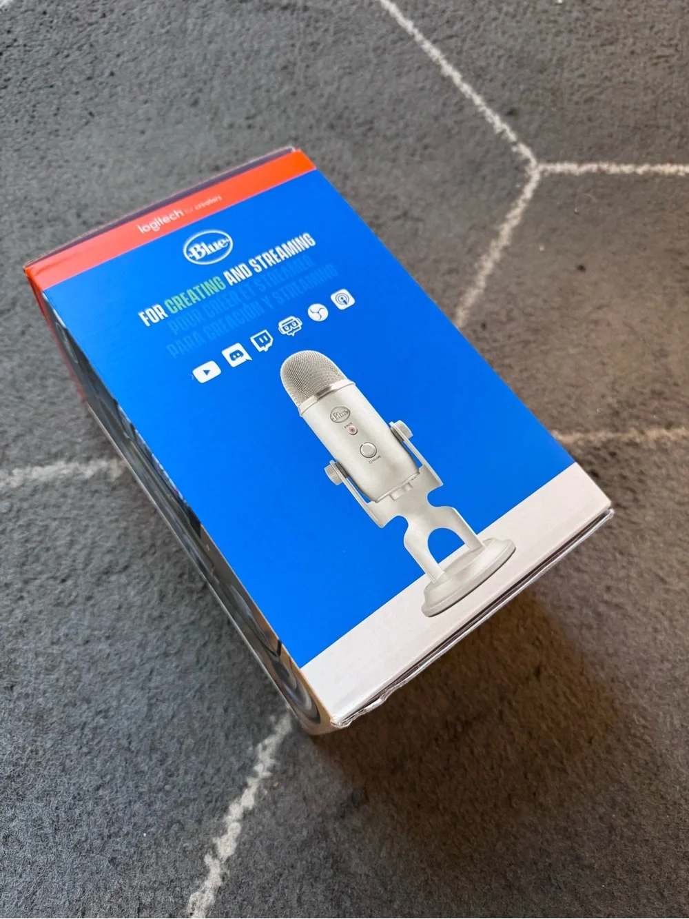 Logitech USB Microphone Box - White and Black Text